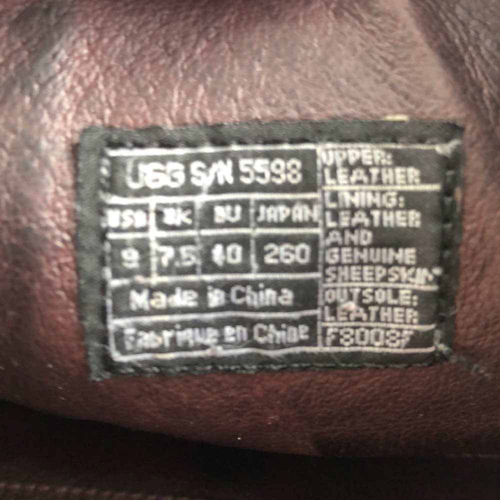 UGG Tall brown leather and suede boots - Picture 7 of 9